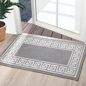 Non Slip Resist Dirt Front Entrance Mat Washable Tufted Polypropylene Super Absorbent Indoor Welcome Dog Door Mat for Muddy Paws