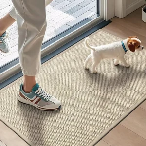 Non Slip Rubber Backing Front Door Mat for Indoor Entryway Entrance Washable Absorbent Inside Low Profile Door Mats