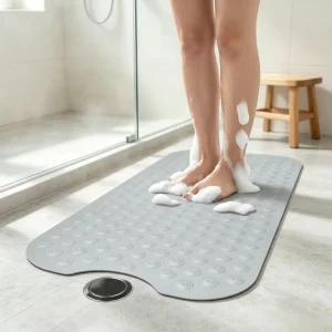 Non Slip Rubber Eco Friendly Classic Bathtub Mat Machine Washable Shower Tub Mat for Shower Bathroom Bath Mats