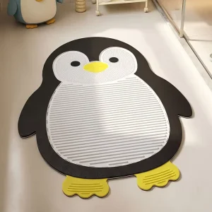 Non Slip Solid Pattern Eco Friendly PVC Bathtub Cushion Mat Soft Textured Bathroom Bathmat with Strong Suction Cups