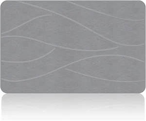 Non Slip Super Absorbent Solid Pattern Diatomite Bath Mats for Bathroom Quick Drying Shower Mat Large Natural Easy to Clean