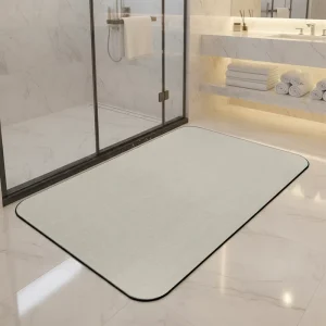 Non Slip Thin Rubber Backing Bathroom Rug Bath Mat Absorbent Quick Dry for Bathroom Floor