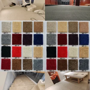 Non Slip Tufted Loop Pile Low Pile Red Carpet Mats Soft Area Rug Floor Washable Commercial Carpet for Bedroom Living Room Hotel