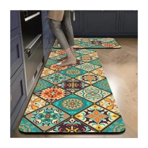 Non Slip Washable Absorbent Kitchen Mats Woven Kitchen Runner Rug Floor Mats Laundry Room Hallway Kitchen Rugs and Mats