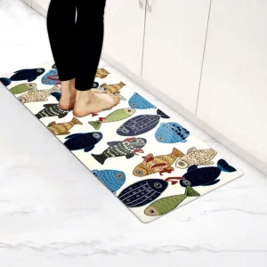 Non Slip Washable Absorbent Kitchen Mats Woven Kitchen Runner Rug Floor Mats Laundry Room Hallway Kitchen Rugs and Mats
