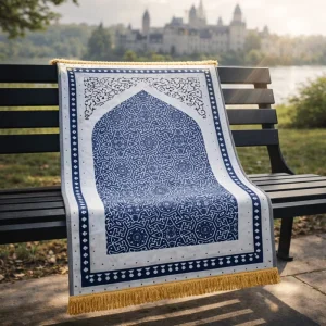 Non Slip Washable Durable Flannel Home Padded Muslim Prayer Mat