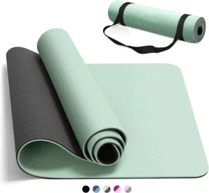 Non Slip Yoga Mats with Strap Exercise Mat for Yoga Professional Pilates Natural Rubber PU