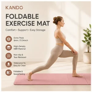Non Slip Yoga Pilates Mat Foldable Waterproof Eco Friendly Custom Logo Fitness Exercise Mat TPE Material with Carrying Bag