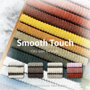 Non Stretch 4.5 Wale Warp Knitted Plain Dyed Corduroy 100% Polyester Medium Weight Anti Pill Anti Mildew Brushed High Sofa