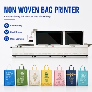 Non Woven Bag Label Printer Automatic UV Inkjet Gift Packaging Industry Date Laser Printer