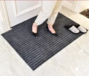 Non Woven Stripe Seven Ribbed Polyester Welcome Floor Door Mat