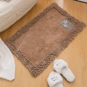 Non slip Customized Regular Shape Shaggy Rug Fluffy Carpet Quick Drying Bath Tub Mat for Bath Room Living Room