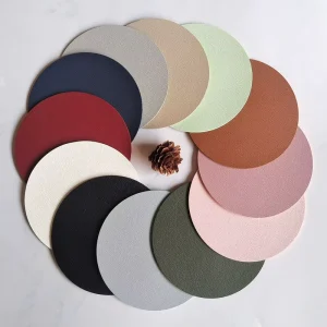 Non slip Heat Insulation Waterproof Placemat Solid Color Coaster Car Simple Multi color Tableware Nordic Place Mat