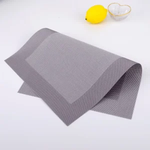 Non-slip Heat Resistant Modern Recycled PET Fabric Placemats for Dining Table Waterproof Washable