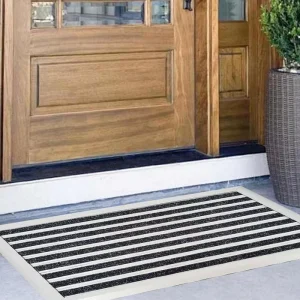 Non slip Outdoor Indoor Commercial Custom logo Doormats Aluminum Alloy Welcome Entrance Front Door Mats for Home