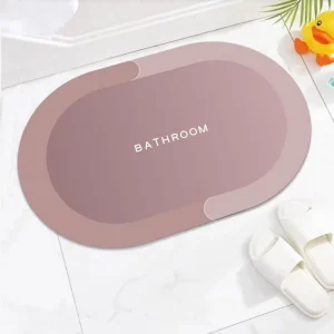 Non slip Shower Bathroom Water Absorbent Rug Rubber Door Mat Diatom Mud Floor Kitchen Carpet Anti Slip Diatomite Bath Mat