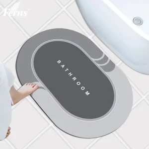 Non slip Shower Bathroom Water Absorbent Rug Rubber Door Mat Diatom Mud Floor Kitchen Carpet Anti Slip Diatomite Bath Mat