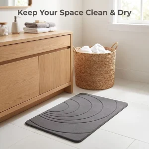 Non slip Stone Bath Mat Made of Diatomaceous Earth for Quick Drying and Safety