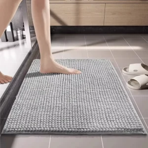 Non slip Ultra soft Absorbent Bathroom Mat Door Mat Foot Mat Pet Mat Stain resistant Machine Washable Floral Pattern Luxury Home