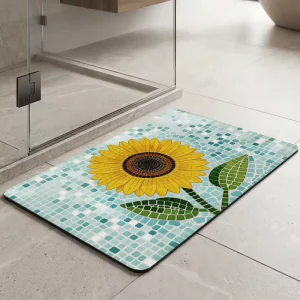 Non toxic Phthalate Free Soft Diatom Mud Bathroom Mat Super Absorbent Quick dry Non slip Rubber Backing Bath Rug Floor