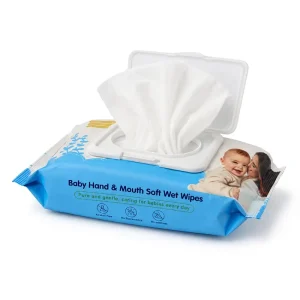 Nonwoven Baby Wipes Alcohol Free Unscented Soft Baby Hand Mouth Wet Tissue for Daily Baby Care