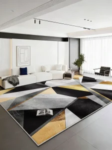 Nordic 3D Carpet for Living Room Large Plush Polyester Mat Geometric Pattern Area Rug Modern Sofa Machine Made for Home
