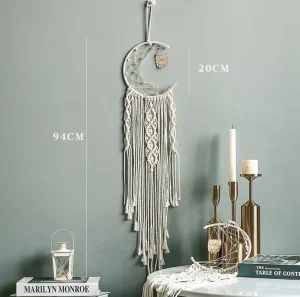 Nordic Bohemian Macrame Wall Hanging Tapestry Handmade Dreamcatcher for Living Room Bedroom Popular Home Decoration