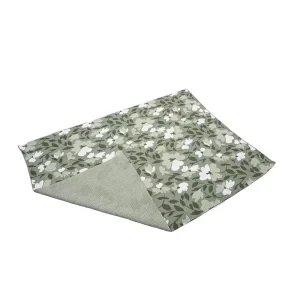Nordic Decor Floral Printed Chenille Knit Throw Blanket Light Thin Flat Weave Soft Warm Cover for Household & Travel Use