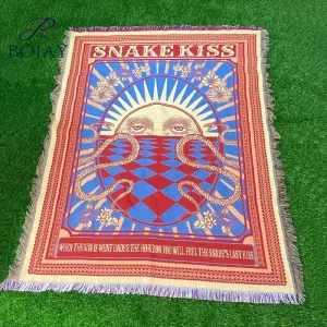 Nordic Decorative Tapestry Sofa Blanket Bohemian Custom Woven Jacquard Holiday Decorative Throw Blanket