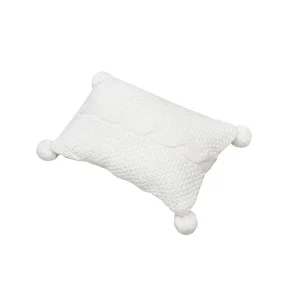 Nordic Minimalist Knitted Pom Pom Throw Pillow Ultra Soft Skin Friendly Decorative Sofa Cushion Cover for Home Decor