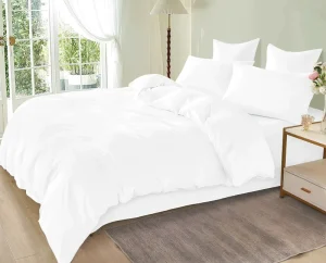 Nordic Minimalist Luxury Solid Color 3Pcs 100% Polyester Breathable Anti-static Eco-Friendly All-Season Home Hotel Duvet Cover