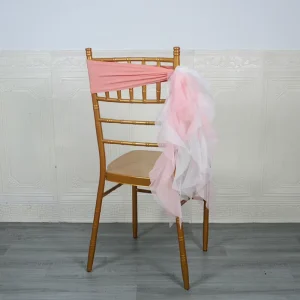 Nordic Outdoor Wedding Hotel Chair Cover Chiffon Sashes Bulk Outdoor Beach Pageants Bridal Party Chair Drape Sash Banquet Decor