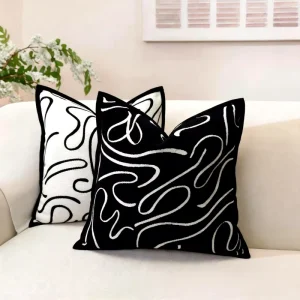 Nordic Polyester Chenille Jacquard Throw Pillow Cover for Home Living Room Sofa Decoration Cushion Cover