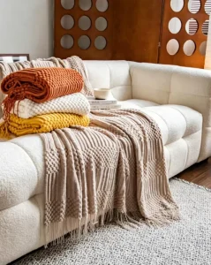 Nordic Style Luxury Throw Blanket Shawl Cape Air Conditioning Blanket Office Nap Blanket Single Bed Cover