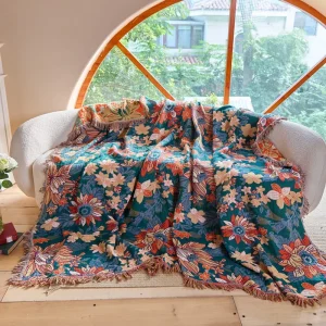 Nordic Throw Blanket Cotton Gauze Sofa Towel Seasonal air Conditioning Blanket Ethnic Leisure Bed Cover Soft Bed Sheet