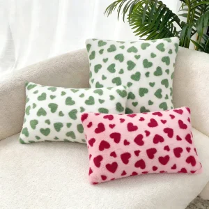 Nordic-style Valentines Day Heart-shaped Cute Technics None Plush Home Throw Pillow Cover Guesthouse Living Cushion Cover