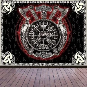 Norse Mythology Vikings Tapestry Wall Hanging Art for Living Room Bedroom Home Decor