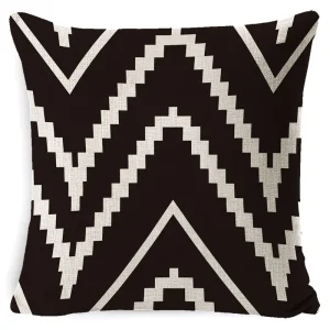 North Europe Custom Geometric Wavy Type Sofa Decorative Throw Pillow Case Cushion Cover Linen Pillow Case Cover