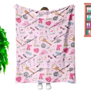 Novelty Gift Custom Luxury Morden Printing Popular Singer Swift US Tour Fans Easy Carry Flannel Outdoor Wearble Blankets