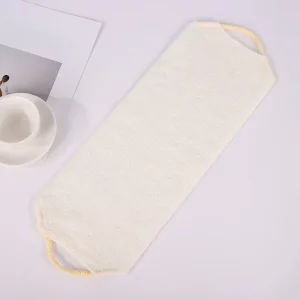 Nylon Bath Towel Shower Exfoliating Washcloth Rear Scrub Stretchable Pull Back Strap Wash Cloth