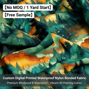 Nylon Bonded Fabric for Bag Material 100% Polyester Waterproof Fabric Custom Design for Home DIY Backpack Bags