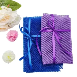 Nylon Exfoliating Body Washcloth Vacuum Package Long Back Bath Shower Scrubber Mesh African Net Sponge