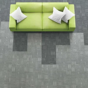 Nylon Grey Stripe Corridor Flooring Carpet Rug Tile Commercial for Office Bedroom