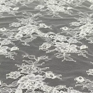 Nylon Non stretch Transparency Floral Mesh Lace Veil Wedding Dress Garment Lace Fabrics