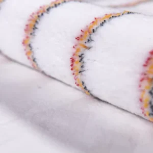 Nylon Red Yellow Black Stripe White Bottom Rolling Brush Flannelette Fabric Woven Paint Brush Cloth