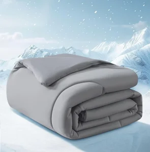 Nylon Solid Pattern Cooling Comforter Full Queen Size Summer Lightweight Double-Sided Breathable Bedding for Night
