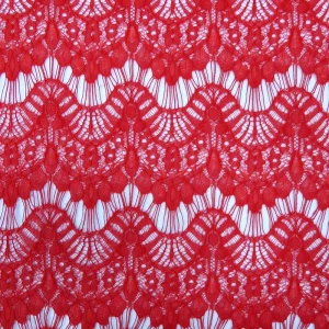 Nylon Spandex Lace Fabric Floral America Net Warp Knit Home Textile Curtain Sheer Fabric for Women Wedding Dress