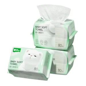 ODM Cotton Tissue Soft Touch Dry Wet Facial Towel 100% Natural Cotton Tissue OEM