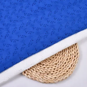 ODM Customize Breathable 100% Cotton Balinese Yarn Embroidered Woven Fabric for Girls Dress and Shirts