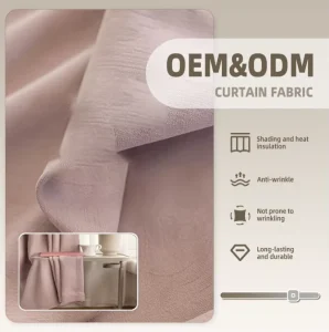ODM OEM Luxury Tropical Jacquard Blackout Curtain Fabric Modern Textile for Home Decoration by the Roll